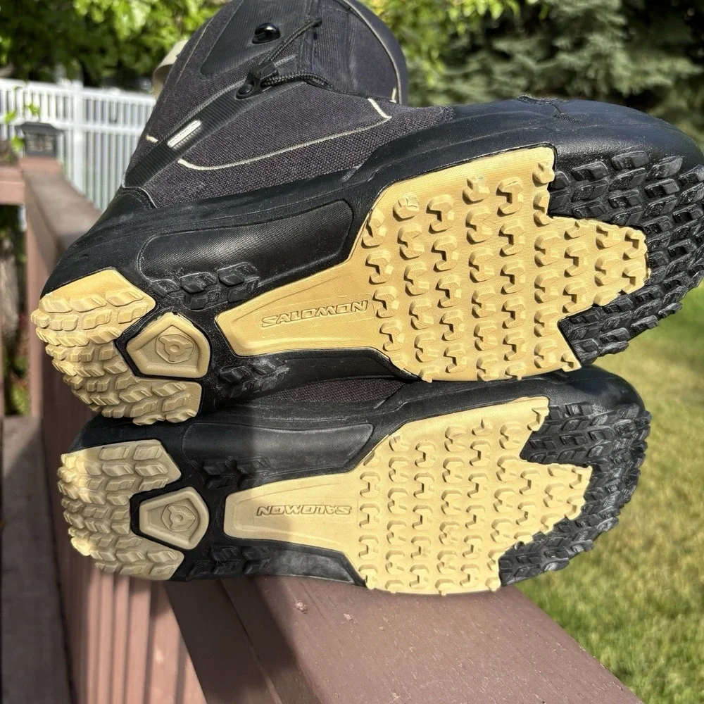 Salomon Snowboarding Boots Men's Echelon ThermicFit Size 8 Black W/ Speed Laces